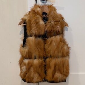Siberian red fox Fur Vest S/M